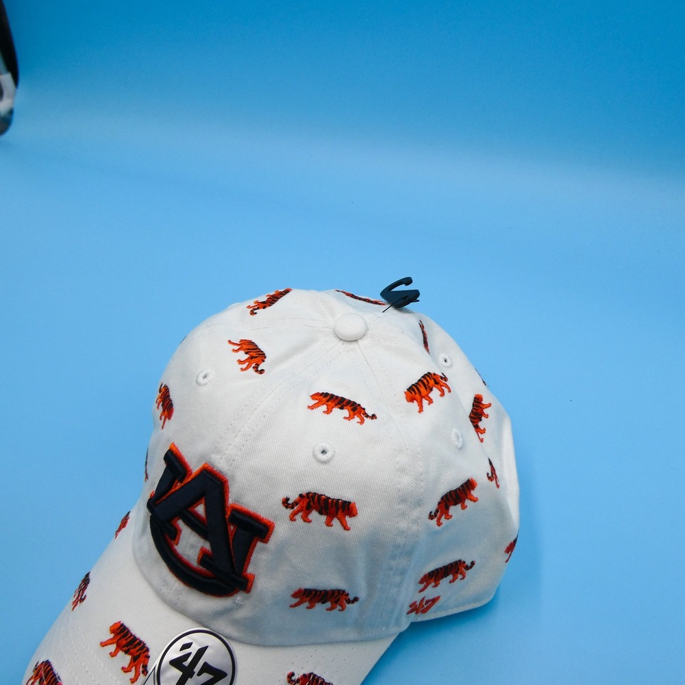 '47 Auburn Tigers Hat Womens Adjustable Clean Up White All Over Tiger Pattern - Picture 4 of 8
